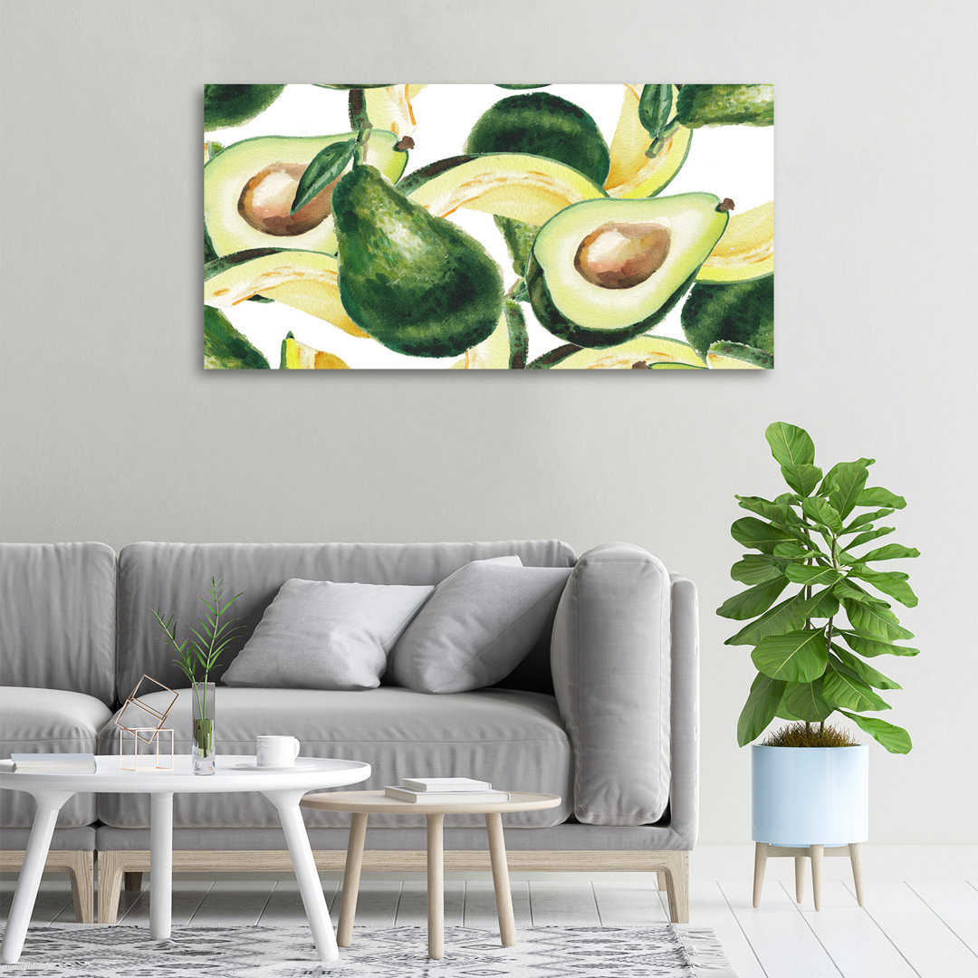 Eine Avocado - Kunstdrucke auf Leinwänden