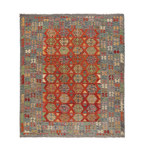 Tapis kilim fait à la main 9 pi x 10 pi # P979