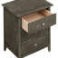 Table de chevet transitionnelle grise sophistiquée-241392793