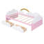 Lit plateforme enchanteur avec nuages et décor arc-en-ciel, parfait pour l'imagination des enfants et l'esthétique de la chambre à coucher, avec tiroirs de rangement