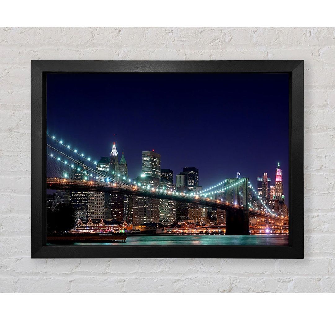 Brooklyn Bridge New York Lichter - Druck