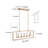 5-Light Rose Gold Kitchen Island Linear Pendant