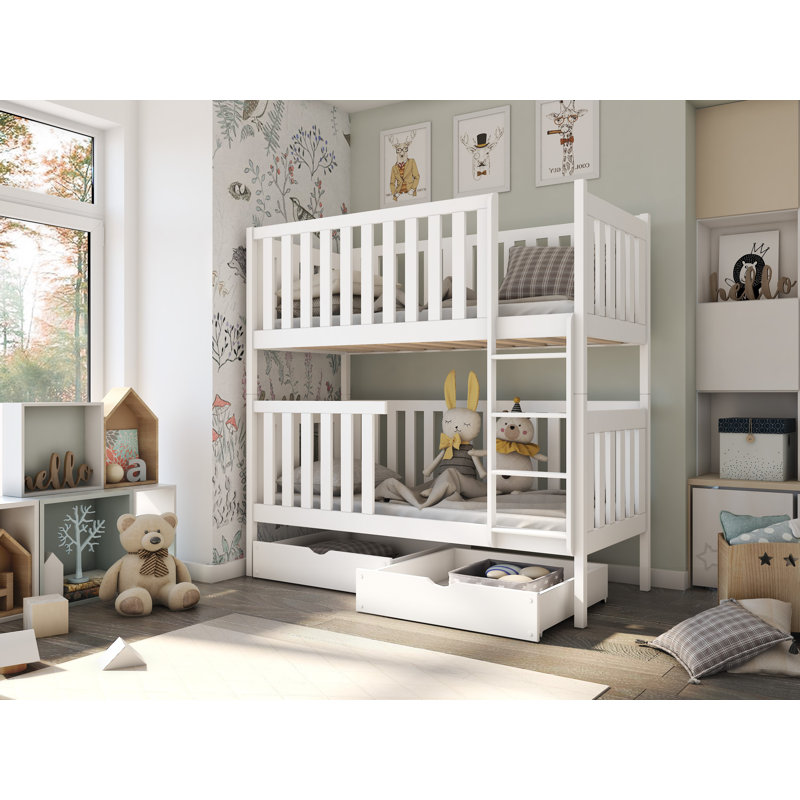 Temescal Single (3') Standard Bunk Bed and Mattress, White