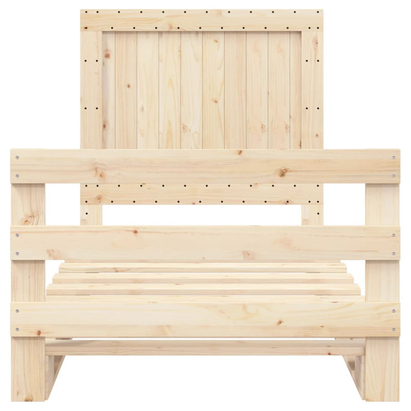 Niccolo Solid Wood Bed, DE Size - 100 x 200 cm