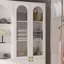 Système de rangement pour meuble-lavabo avec porte en verre trempé