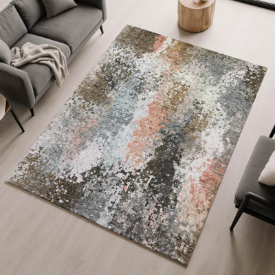 Tapis abstrait lavable à la machine de qualité supérieure Mayfield AMF2242