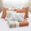Courtepointe 6 pièces en coton, grand / grand, corail, avec coussins décoratifs-119105641-119105643