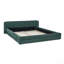 Structure de lit tapissier avec tissu chenille épais, lit plateforme confortable et robuste avec tête de lit élégante-480264873