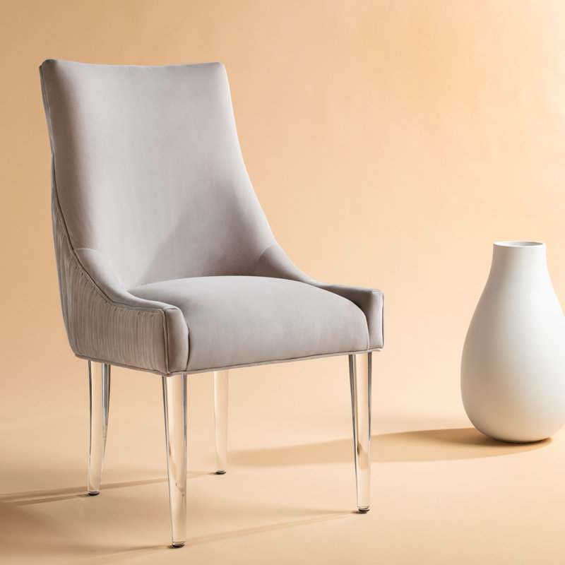 Chaise d'appoint rembourrée Rales, Taupe pâle