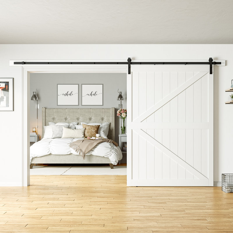 Standard Single Door Barn Hardware Kit (Not Include Door), 144 in.