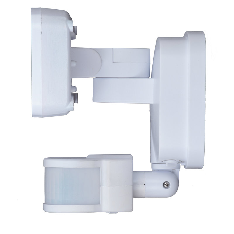 White Dual Head LED Outdoor Security Flood Light with Motion Sensor