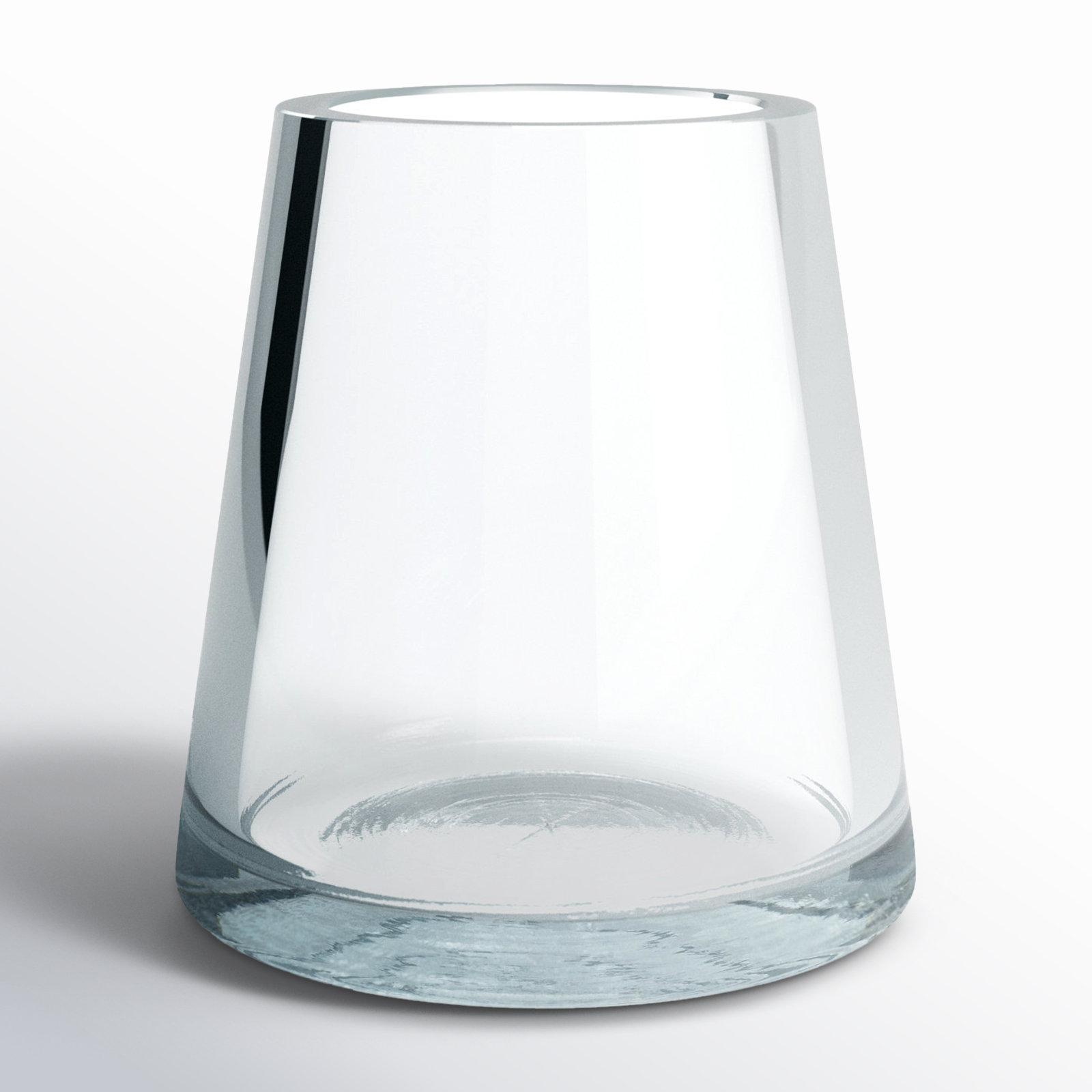 Eske Handmade Glass Table Vase, 6" H x 5.7" W x 5.7" D