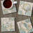 Playa Shells 4-Pack Assorted Tumbled Tile Coasters
