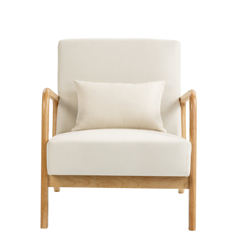 Jyrin 64.5Cm Wide Armchair, Beige Polyester Blend