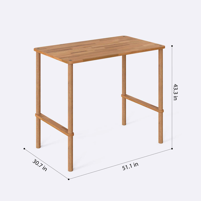 Wooden Counter Height Table - Minimalist Bar Table Design, 43.30" H x 51.20" L x 30.70" W