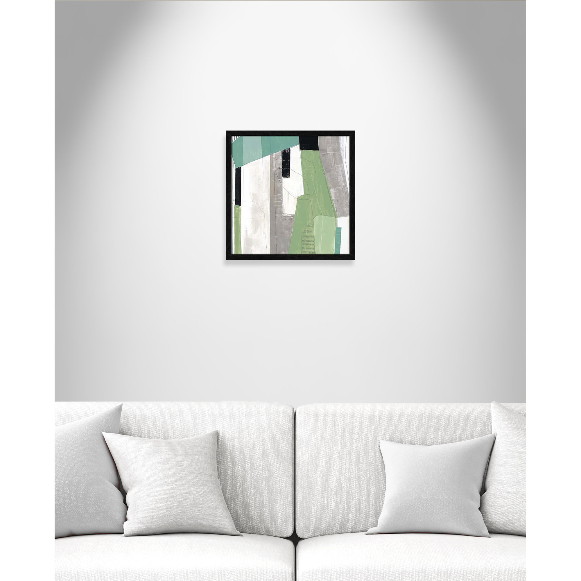 Evergreen Essence I by Tom Reeves, 17" H x 17" W x 1.25" D, Black Slim Framed