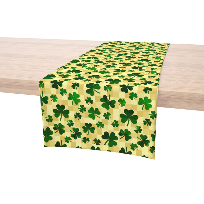 Lavanya Checkmate Clover Squares Table Runner, 108" L x 14" W