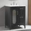 Meuble-lavabo moderne 24 po avec lavabo, deux tiroirs et porte, tablette réglable-109024679