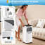 Petit climatiseur portatif 8 000 BTU - Aucune fenêtre requise, avec déshumidificateur et télécommande pour chambres à coucher, garages, salles de service (Refroidit 350 pieds carrés)