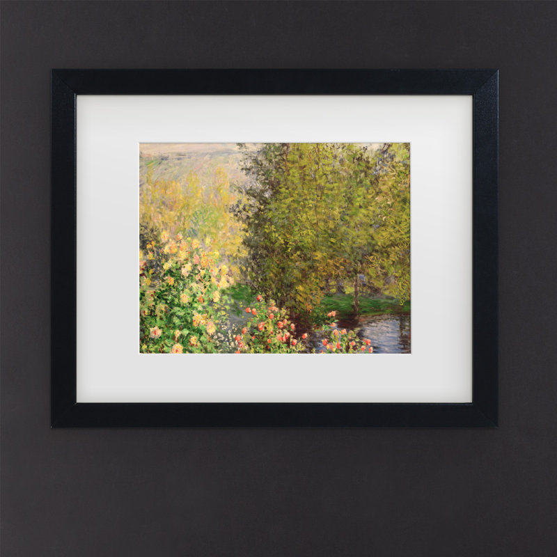 «Corner of the Garden at Montgeron, 1876» par Claude Monet - reproduction d'art sur toile, H 16 po x l 20 po x P 0,5 po