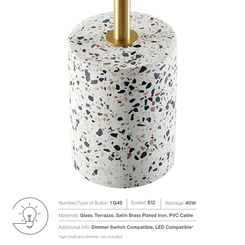 Logic Terrazzo Table Lamp In White