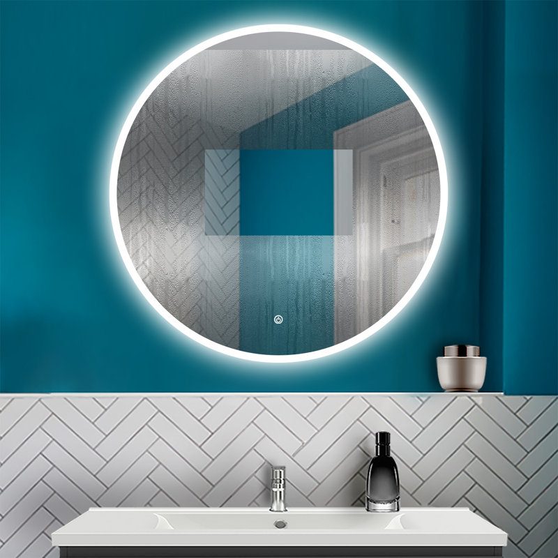 Corbit LED Bathroom Mirror with Anti-fog Cool white Light, 80cm x 80cm