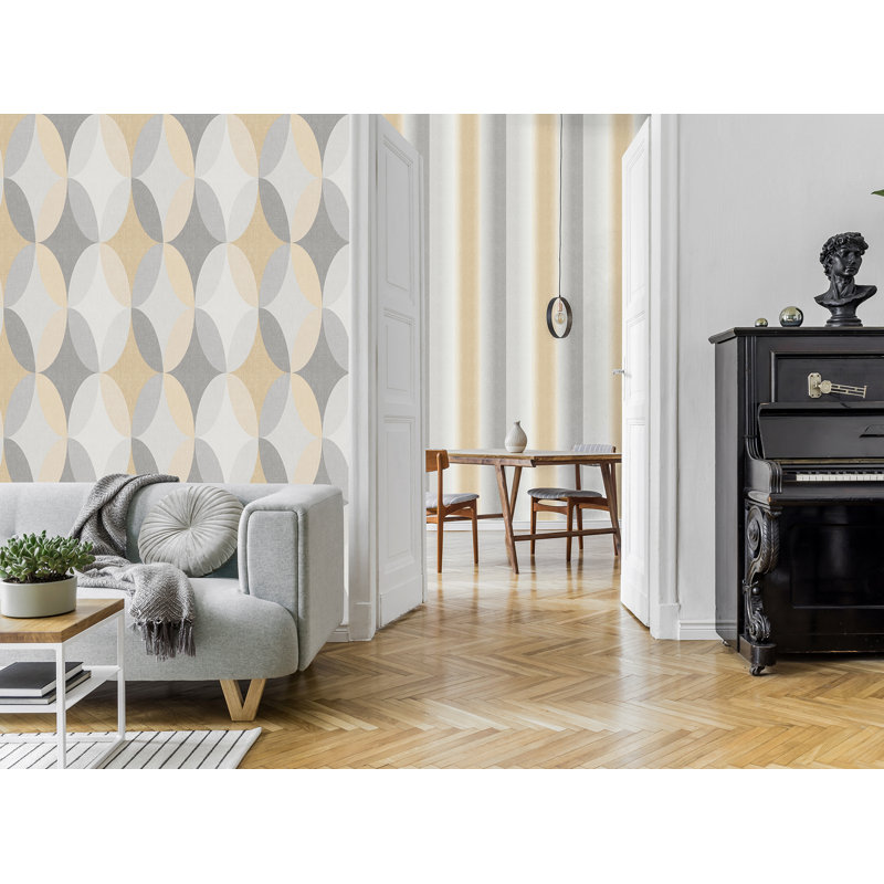 Rouleau de papier peint L 396 pi x l 20,86 po Aitor, Jaune