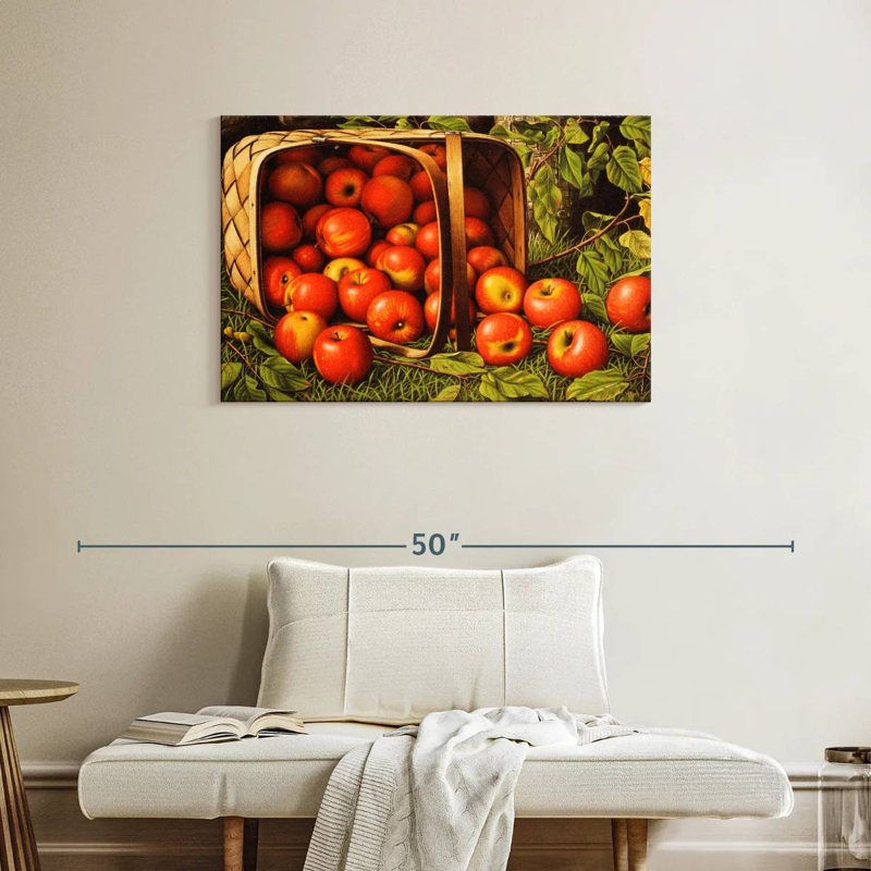 Yarlin Basket Of Apples, 24" H x 36" W