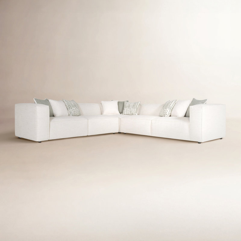 Bliss Upholstered L-Shaped Sectional Symmetrical, 28" H x 123.5" W x 123.5" D, 5