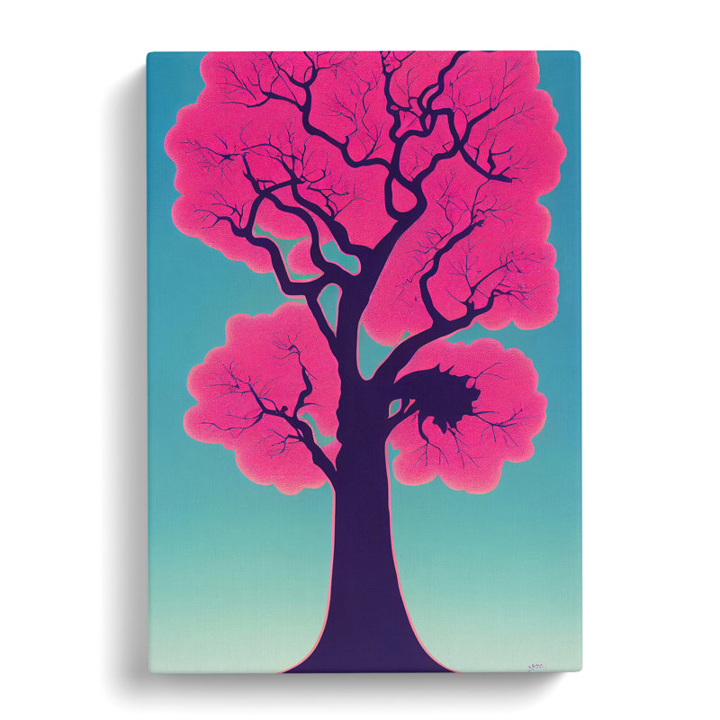 Cherry Blossom Tree No.1 - Print, Wrapped Canvas, 50cm H x 35cm W x 3cm D, No Matte