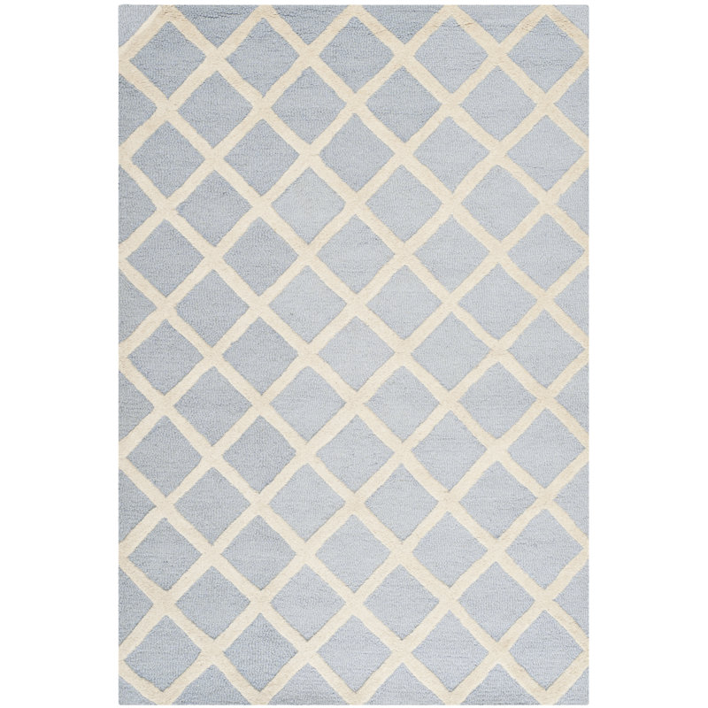 Sanyla Hand Tufted Wool Geometric Rug, Rectangle 2' x 3'