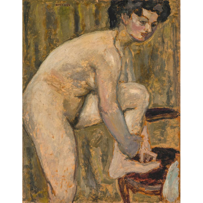 "Nude" par Pierre Bonnard - Art mural sur toile tendue avec châssis, H 24 po x l 17 po