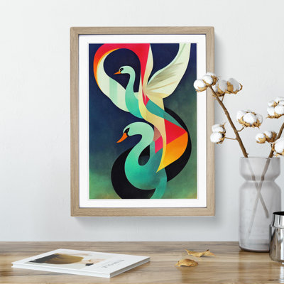 Swan in Abstract No.2 - Framed Print