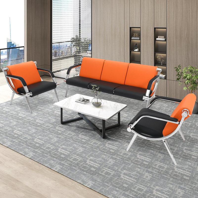 Ensemble de réception de bureau, Orange / Noir