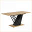 Table basse à aspect géométrique moderne avec structure en métal, peu encombrante et facile à nettoyer-1466664518