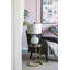 Lampe de table en verre blanc et gris 14 po x 14 po x 23 po