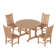 Albric 4 - Person Patio Dining Set with Round Table