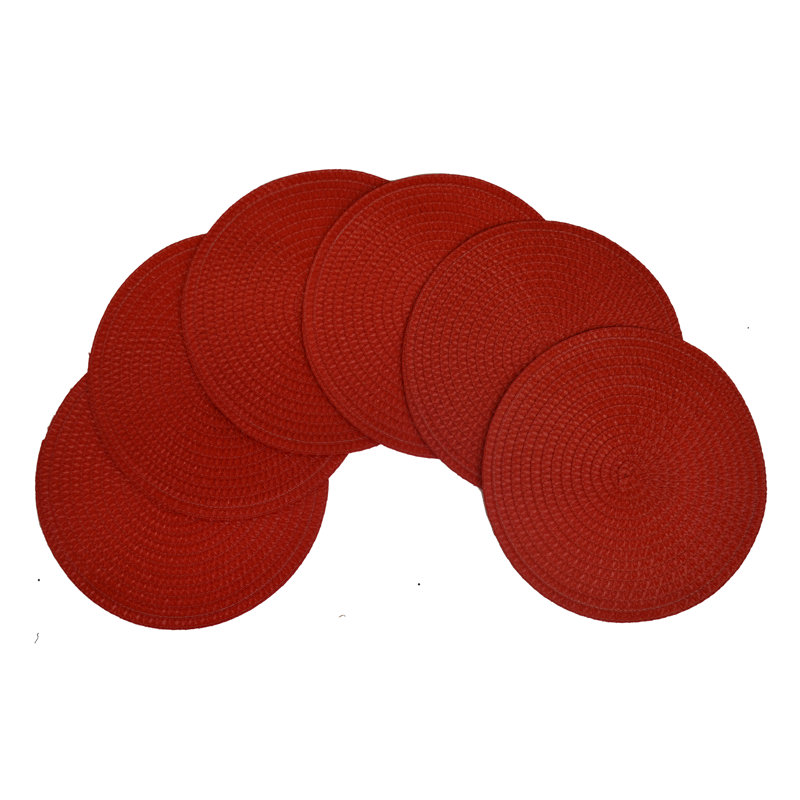 Récapitulatif tressé/intérieur/tissé rond Fetzer, Rouge
