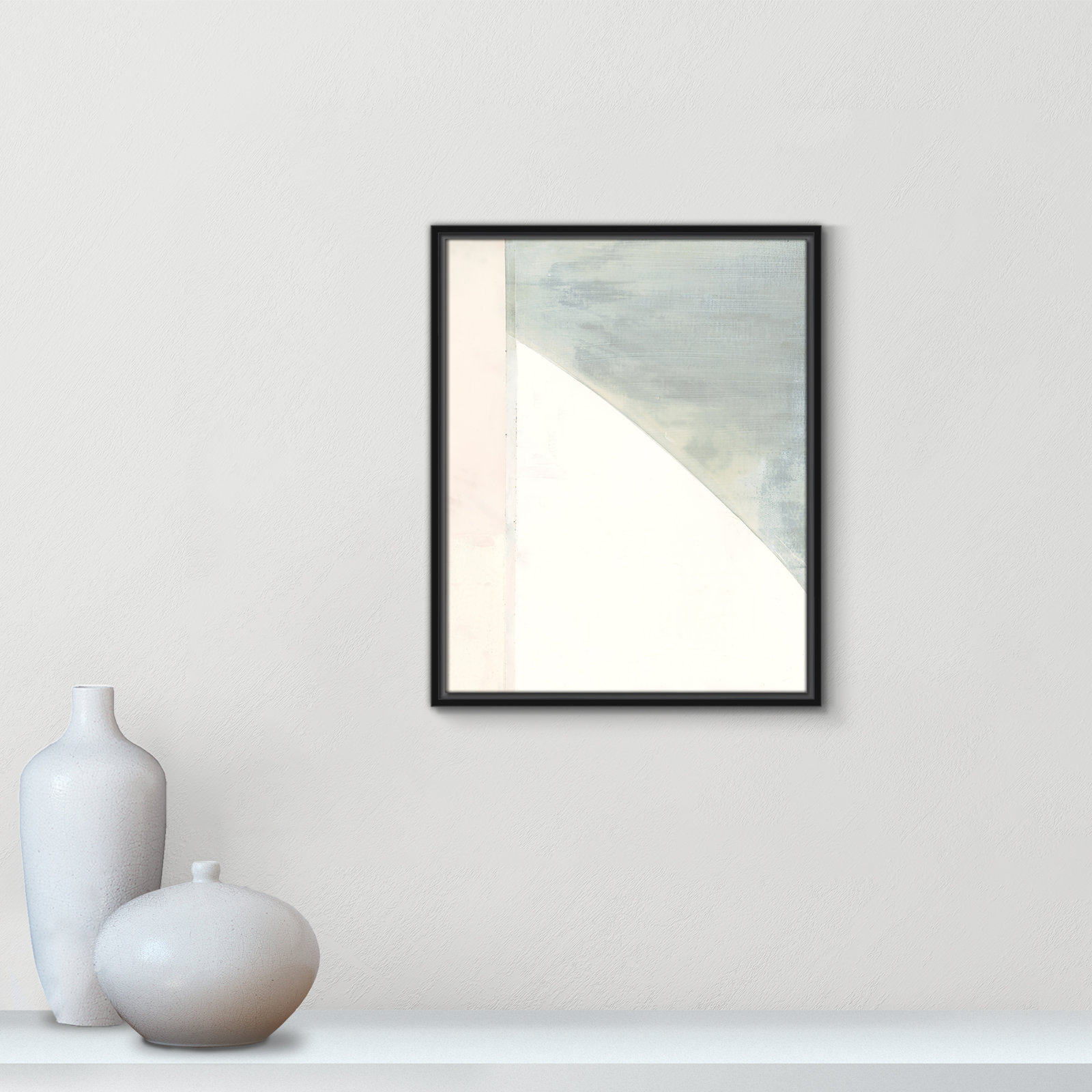 In Neutral I - Painting Print, Black Framed Canvas, 21.5" H x 17.5" W x 2" D