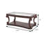 Table basse traditionnelle 51,6 po, chêne foncé