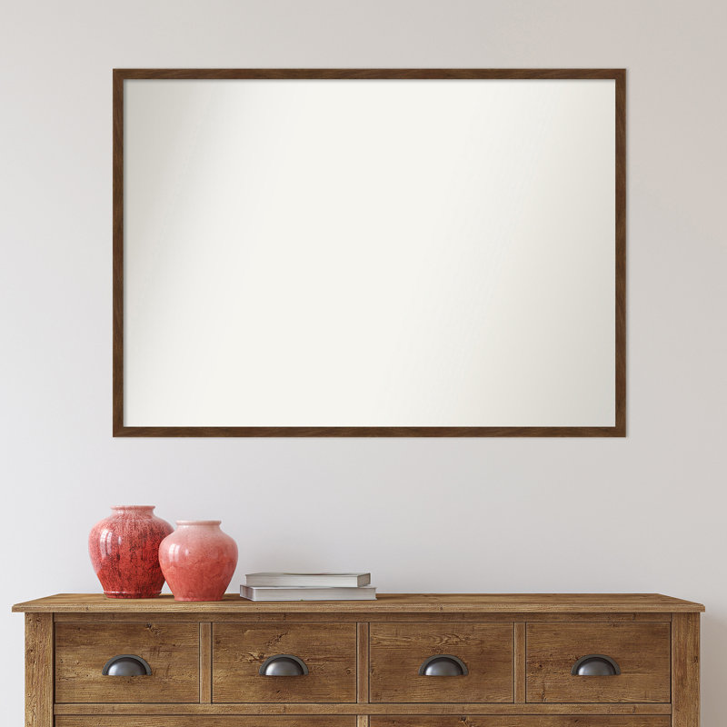 Wood Flat Wall Mirror, 28" x 39", Blonde