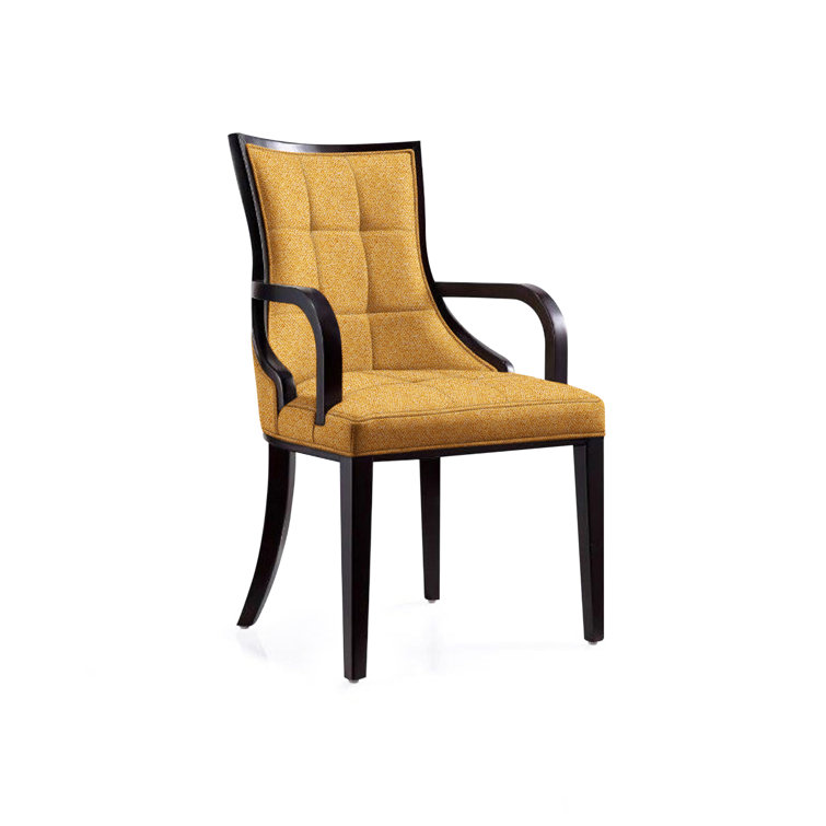 Upholstered Solid Wood Arm chair