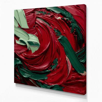 Art mural sur toile rouge