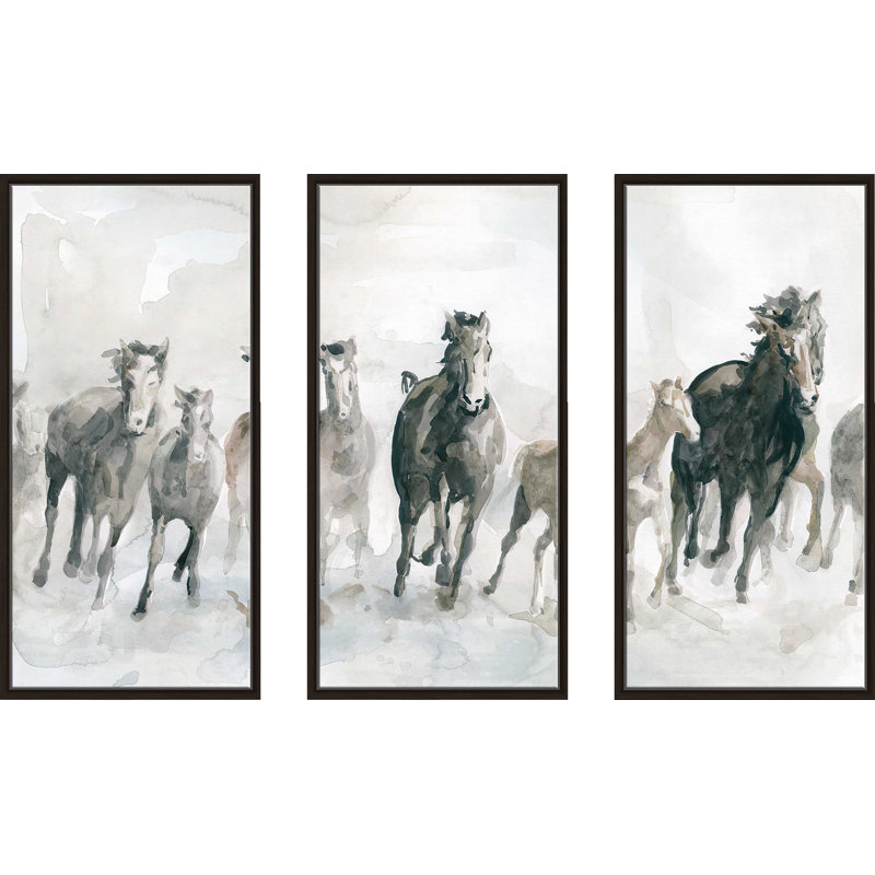 " Running Wild " 3 - Pieces, 41.5" H x 64.5" W x 2" D