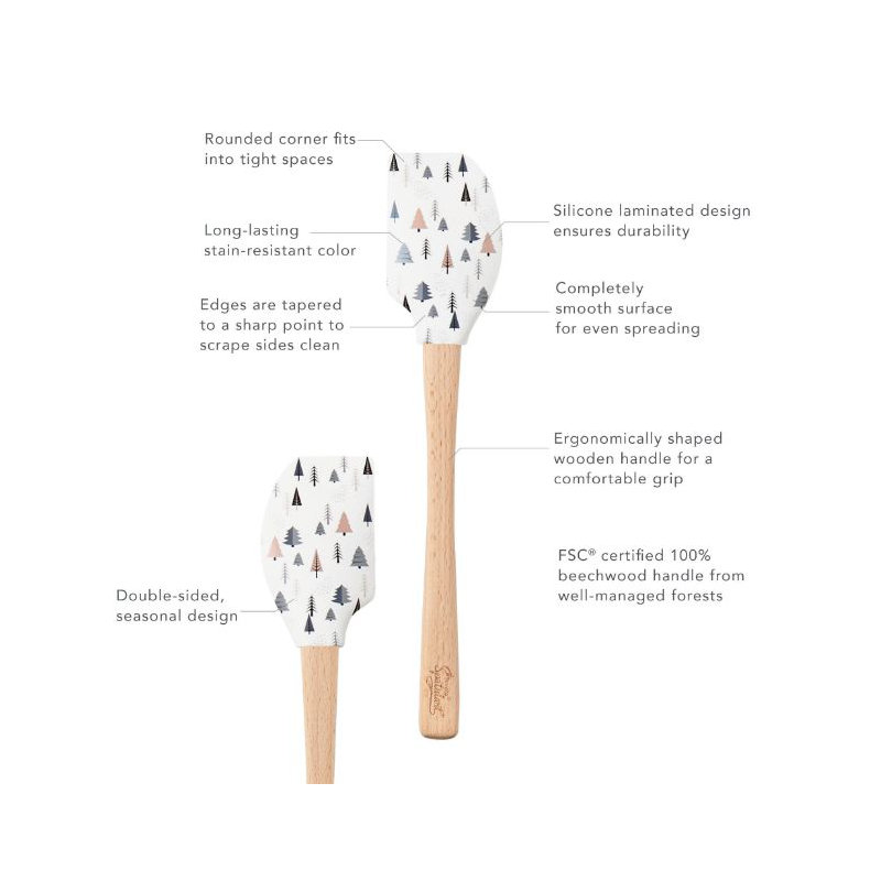 Spatulart® Nordic Trees Wood Handled Spatula