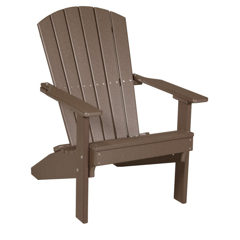 Chaise adirondack en plastique lakeside Kattamuri, Brun châtaigne