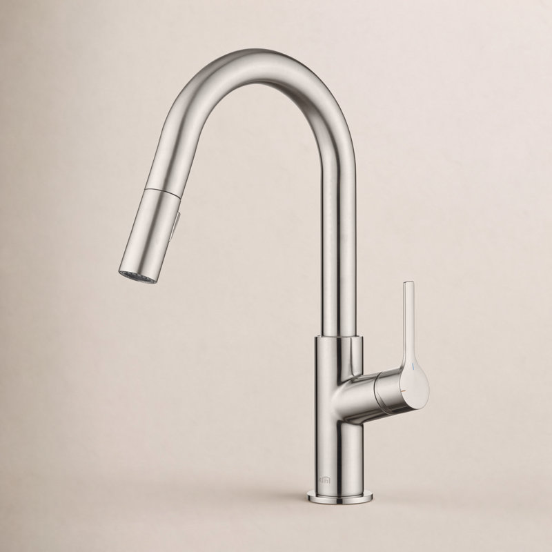 KIBI Fusion Pull Down Kitchen Faucet, Brushed Nickel