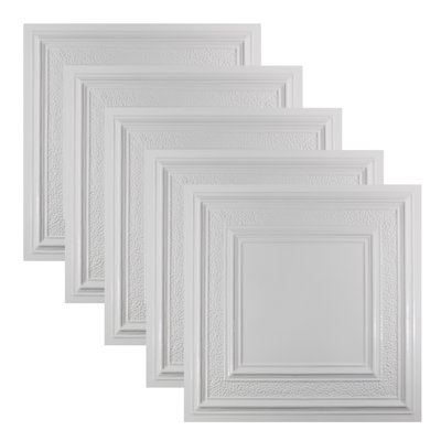 Dalle de plafond Great Lakes Tin Milwaukee (paquet de 5)