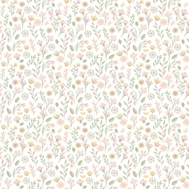 Papier peint Blush Meadow, Pastel