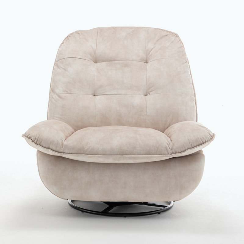 Swivel Recliner Chair, Ivory